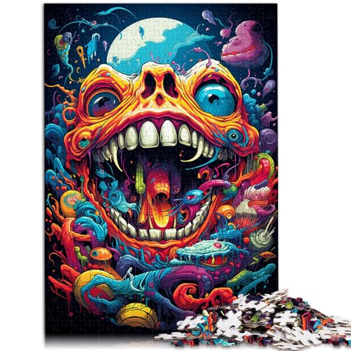 Puzzle für Kinder, Farbmalerei-Monster, 1000 Teile, Puzzle für Erwachsene, Geschenke, 19.7 x29.5 Zoll Holzbrettpuzzle, Lernspiel für Erwachsene und Kinder von SYUNFEI