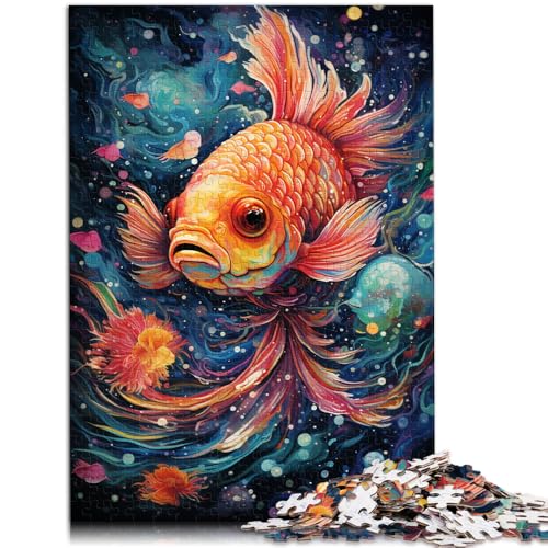 Puzzle 1000 Teile für Erwachsene, Galaxie-Goldfisch-Cartoon-Puzzle, Lernspiel für Geburtstag, Weihnachten, 10,27 Zoll x 14,96 Zoll von SYUNFEI
