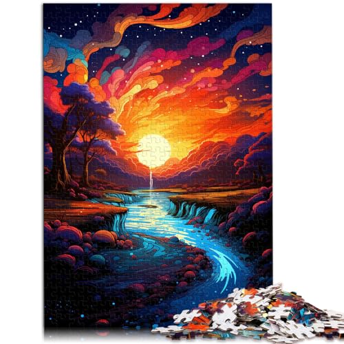 2000-teiliges Puzzle für Erwachsene, Fantasielandschaft unter Sonnenuntergang, Lernspiel, Herausforderungsspielzeug, Analyse und Logik, 70 x 100 cm, von SYUNFEI