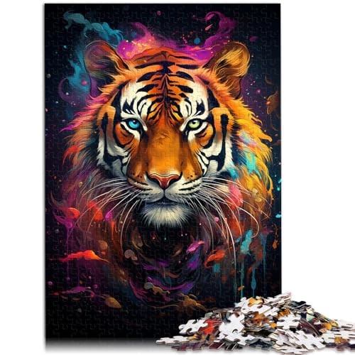 Puzzle 1000 Teile für Erwachsene. Wilder Feuertiger. Puzzle-Angebot als Geschenk für die ganze Familie. 14,96 x 20,47 Zoll. Für Teenager ab 14 Jahren von SYUNFEI