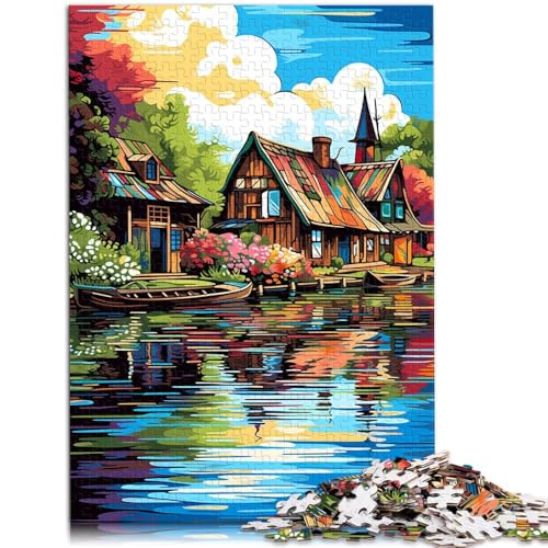 Puzzle 1000 Teile für Erwachsene Giethoorn Puzzle Wanddekoration Einzigartige Geburtstags 14,96 x 20,47 Zoll für Teenager ab 14 Jahren von SYUNFEI