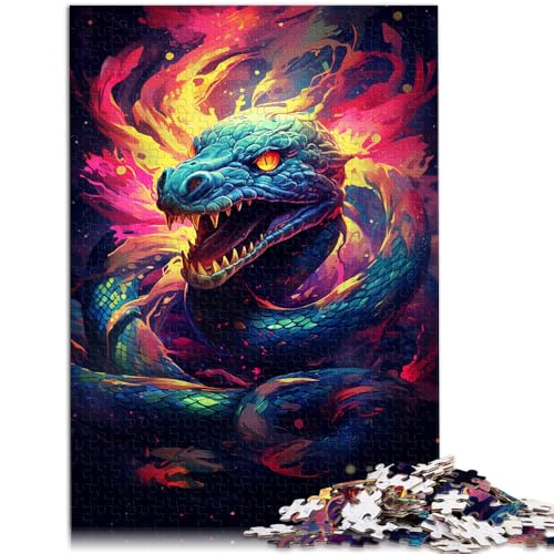 1000-teiliges Puzzle für Erwachsene, giftige Schlange, Lernspiele, Heimdekorationspuzzle, 19,7 x 29,5 Zoll, anspruchsvolles Puzzlespiel und Familienspiel von SYUNFEI