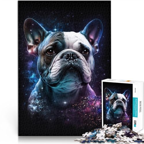 Puzzle 1000 Teile für Erwachsene, Galaxy Colour Bulldog, Spielspielzeug, Stressabbau, schwierige Herausforderung, 14,96 Zoll x 20,47 Zoll, für 14-Jährige von SYUNFEI