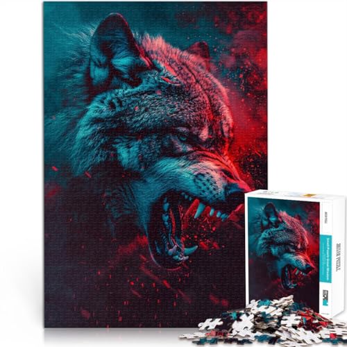 1000-teiliges Puzzle für Erwachsene, Hybridwolf, Lernspiel, Herausforderungsspielzeug, Lernspiel für Geburtstag, Weihnachten, 50 x 75 cm, für Jugendliche ab 14 Jahren von SYUNFEI
