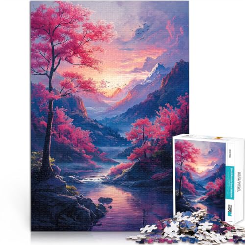 Puzzle 1000 Teile für Erwachsene, Kirschblüten-Landschaftspuzzle, praktisches Spiel, tolles, 50 x 75 cm, für Teenager ab 14 Jahren Puzzle 1000 Teile für Erwachsene, Kirschblüten-Landschaftspuzzle, praktisches Spiel, tolles, 50 x 75 cm, für Teenager ab 14 Jahren von SYUNFEI