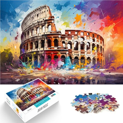 Puzzle für Kinder, Kolosseum ausmalen, 1000 Teile für Erwachsene, Puzzle, 50 x 75 cm, Holzbrettpuzzle, geeignet für Erwachsene, Lernspiel, Herausforderungsspielzeug Puzzle für Kinder, Kolosseum ausmalen, 1000 Teile für Erwachsene, Puzzle, 50 x 75 cm, Holzbrettpuzzle, geeignet für Erwachsene, Lernspiel, Herausforderungsspielzeug von SYUNFEI