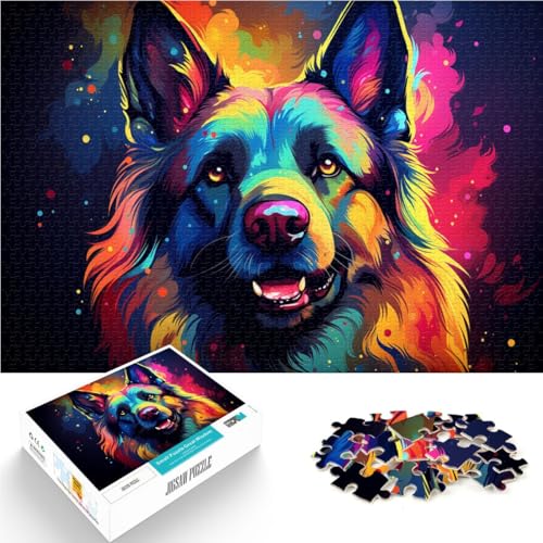 Puzzle 1000 Teile für Erwachsene, Kunst Deutscher Schäferhunde, Puzzle-Angebot als Geschenk für die ganze Familie, 14,96 x 20,47 Zoll Puzzle 1000 Teile für Erwachsene, Kunst Deutscher Schäferhunde, Puzzle-Angebot als Geschenk für die ganze Familie, 14,96 x 20,47 Zoll von SYUNFEI