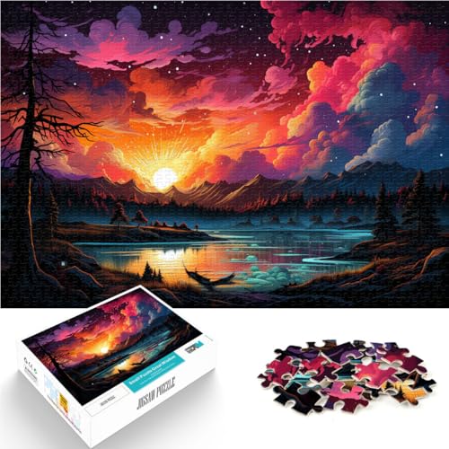 1000-teiliges Puzzle für Erwachsene, Kunstlandschaftsmalerei, Denksport 19,7 x 29,5 Zoll, Weihnachts-Puzzle-Geschenke von SYUNFEI