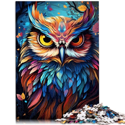 Puzzle 1000 Teile für Erwachsene, Malen, Farbe, Tier-Eule, zum Stressabbau, Urlaub zu Hause, Zeit totschlagen, 26x38cm Puzzle 1000 Teile für Erwachsene, Malen, Farbe, Tier-Eule, zum Stressabbau, Urlaub zu Hause, Zeit totschlagen, 26x38cm von SYUNFEI