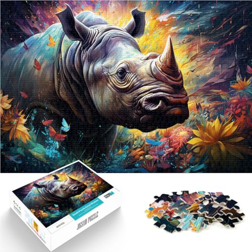 Puzzle 1000 Teile für Erwachsene Nashorn Lernspiel Herausforderungsspielzeug ganze Familie38x52cm für Teenager ab 14 Jahren Puzzle 1000 Teile für Erwachsene Nashorn Lernspiel Herausforderungsspielzeug ganze Familie38x52cm für Teenager ab 14 Jahren von SYUNFEI