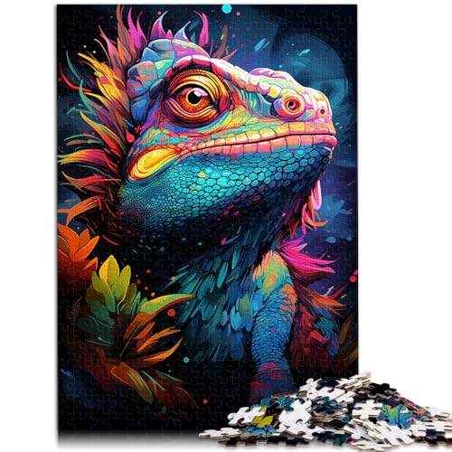 Puzzle 1000 Teile für Erwachsene Neon Chamäleon Denkspiel ganze Familie38x52cm für Teenager ab 14 Jahren von SYUNFEI