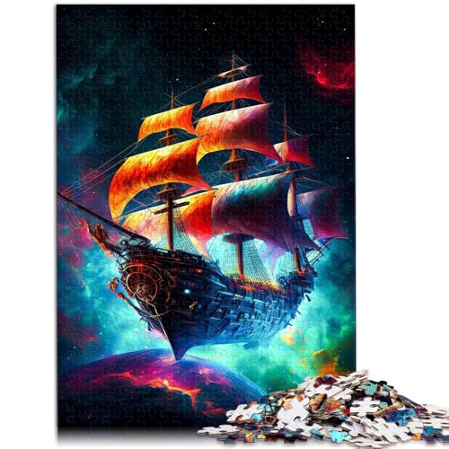 Puzzle 1000 Teile für Erwachsene, Piratenschiff, buntes Puzzle, praktisches Spiel, tolles Geschenk für Spiele,38x52cm, für Teenager ab 14 Jahren von SYUNFEI