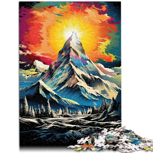 Puzzle für Kinder, Pop-Art-Berge für Erwachsene, 1000 Teile, Puzzle, 50 x 75 cm, Holzbrettpuzzles für Erwachsene und Kinder ab 14 Jahren, lustige Puzzlespiele von SYUNFEI