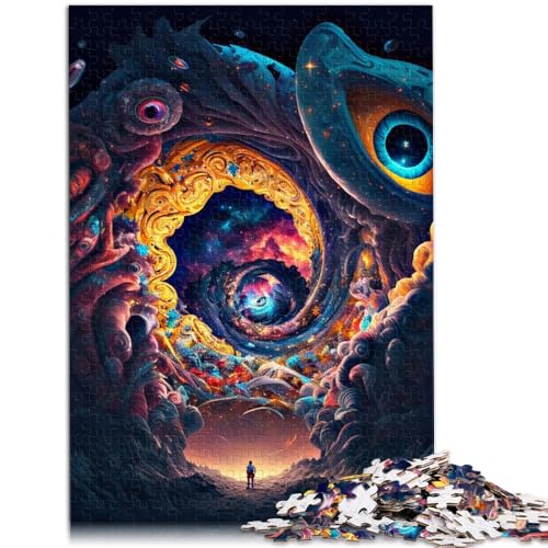 Puzzle 1000 Teile für Erwachsene, Psychedelisches Lernpuzzle, Geeignet als Schreibtischdekoration, 14,96 x 20,47 Zoll, für Teenager ab 14 Jahren von SYUNFEI