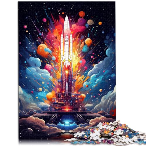 Puzzle 1000 Teile für Erwachsene, Raumschiff, farbenfroh, lustige Spiele, ganze Familie, 26x38cm Puzzle 1000 Teile für Erwachsene, Raumschiff, farbenfroh, lustige Spiele, ganze Familie, 26x38cm von SYUNFEI