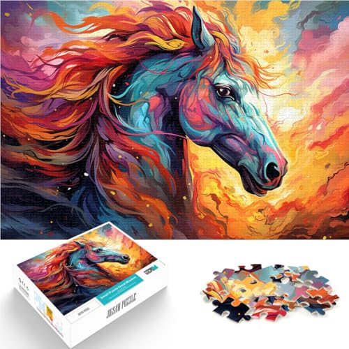 Puzzle 2000 Teile für Erwachsene, Regenbogen-Fantasie-Pferde-Puzzle, praktisches Spiel zum Stressabbau, 27,56 x 39,37 Zoll, für Jugendliche ab 14 Jahren von SYUNFEI