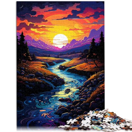 Puzzle 1000 Teile für Erwachsene Sonnenuntergangslandschaft Denkspiel ganze Familie 10,27 Zoll x 14,96 Zoll für Teenager ab 14 Jahren von SYUNFEI