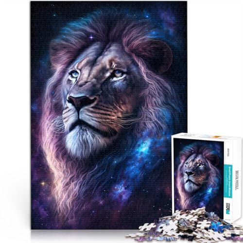 1000-teiliges Puzzle für Erwachsene, Cosmic Lion, Lernspiel, Herausforderungsspielzeug, Lernspiel für Geburtstag, Weihnachten,38x52cm, für Teenager ab 14 Jahren von SYUNFEI