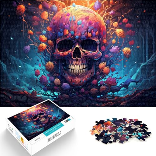 Puzzle 1000 Teile Erwachsene, Totenkopf-Malspiel, Spielzeug, Herausforderung die Gehirnintelligenz, süchtig machendes Spielzeug, 19,7 x 29,5 Zoll, Teenager ab 14 Jahren von SYUNFEI