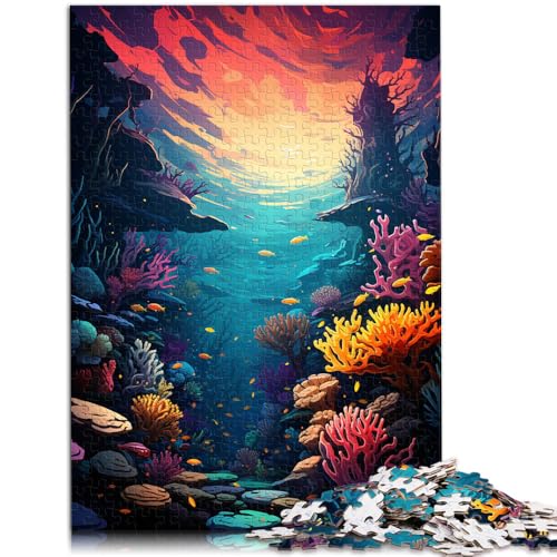 2000-teiliges Puzzle für Erwachsene, Unterwasserwelt, Lernspiel, Herausforderungsspielzeug, Lernspiel für Geburtstag, Weihnachten, 27,56 x 39,37 Zoll von SYUNFEI