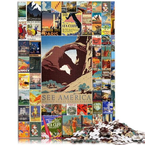 Puzzle 2000 Teile für Erwachsene, Vintage-Reise-Wandkunst, Puzzle als Geschenk, tolles Geschenk für Spiele, 27,56 x 39,37 Zoll, für Teenager ab 14 Jahren Puzzle 2000 Teile für Erwachsene, Vintage-Reise-Wandkunst, Puzzle als Geschenk, tolles Geschenk für Spiele, 27,56 x 39,37 Zoll, für Teenager ab 14 Jahren von SYUNFEI