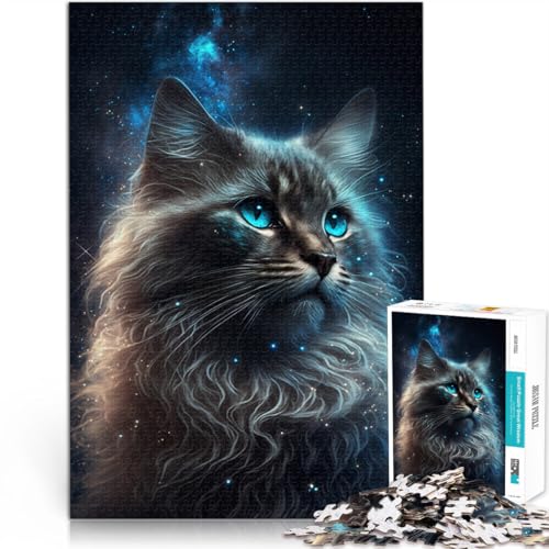 Puzzle 1000 Teile für Erwachsene, Weltraum-Katze, Lernpuzzle, Lernspiel für Geburtstag, Weihnachten,50x75cm, für 14-Jährige Puzzle 1000 Teile für Erwachsene, Weltraum-Katze, Lernpuzzle, Lernspiel für Geburtstag, Weihnachten,50x75cm, für 14-Jährige von SYUNFEI