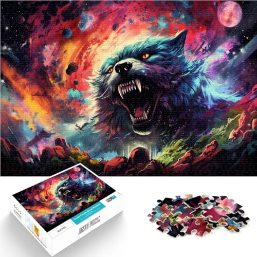 Puzzle 1000 Teile für Erwachsene, farbenfroher Sternenwolf, Denkspiel, Geburtstagsgeschenk, Wanddekoration, 50 x 75 cm, für Teenager ab 14 Jahren Puzzle 1000 Teile für Erwachsene, farbenfroher Sternenwolf, Denkspiel, Geburtstagsgeschenk, Wanddekoration, 50 x 75 cm, für Teenager ab 14 Jahren von SYUNFEI
