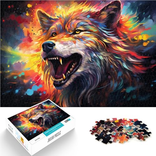 1000-teiliges Puzzle für Erwachsene, farbenfrohes Wolf-Mal-Puzzlespiel, 14,96 x 20,47 Zoll, Weihnachtswunschliste mit Weihnachtsmann 1000-teiliges Puzzle für Erwachsene, farbenfrohes Wolf-Mal-Puzzlespiel, 14,96 x 20,47 Zoll, Weihnachtswunschliste mit Weihnachtsmann von SYUNFEI