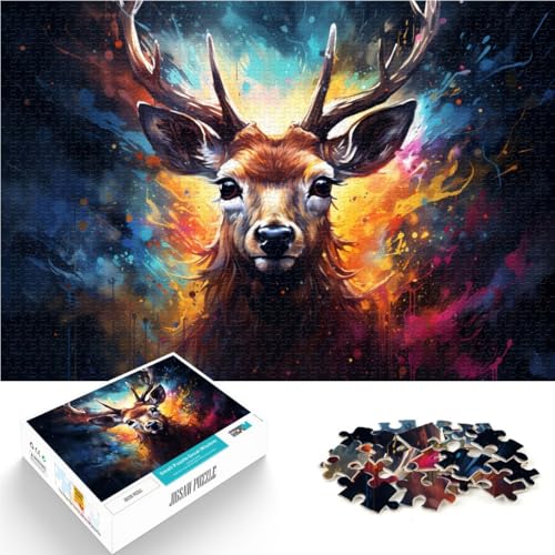 1000-teiliges Puzzle für Erwachsene, Farbiger Sikahirsch, Lernspiel, Herausforderungsspielzeug, einzigartige Geburtstags, 50 x 75 cm, 1000-teiliges Puzzle für Erwachsene, Farbiger Sikahirsch, Lernspiel, Herausforderungsspielzeug, einzigartige Geburtstags, 50 x 75 cm, von SYUNFEI