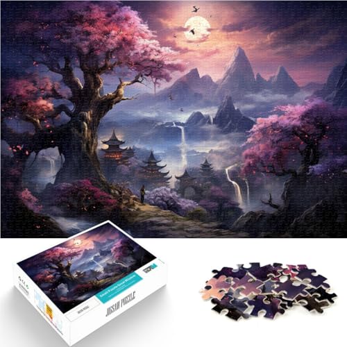 Puzzle 2000 Teile für Erwachsene, Japanisches Kirschblüten-Denkspiel, einzigartige Geburtstags, 70 x 100 cm, für 14-Jährige von SYUNFEI