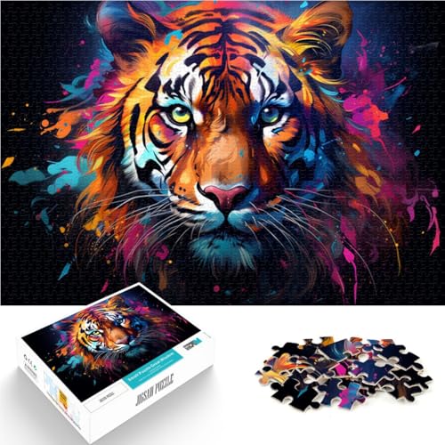 2000-teiliges Puzzle für Erwachsene, farbenfrohes, künstlerisches Tiger-Denkspiel, Weihnachtswunschliste mit Weihnachtsmann, 70 x 100 cm, von SYUNFEI