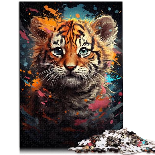 Puzzle 2000 Teile für Erwachsene, süßes kleines Tiger-Puzzle mit passendem Poster und Quizblatt, 27,56 x 39,37 Zoll, für 14-Jährige von SYUNFEI