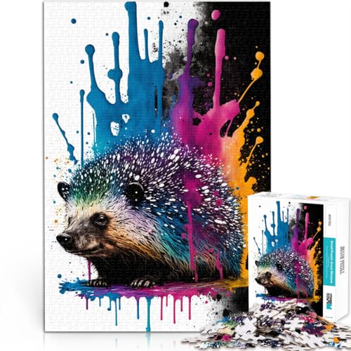 Puzzle 1000 Teile für Erwachsene, Igel, Lernpuzzle, ganze Familie, 50 x 75 cm, für Teenager ab 14 Jahren von SYUNFEI