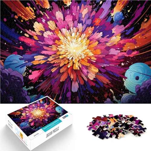 Puzzle für Erwachsene, 1000 Teile, wunderschönes Blumenkunst-Puzzlespiel, 19,7 x 29,5 Zoll, anspruchsvolles Puzzlespiel und Familienspiel von SYUNFEI