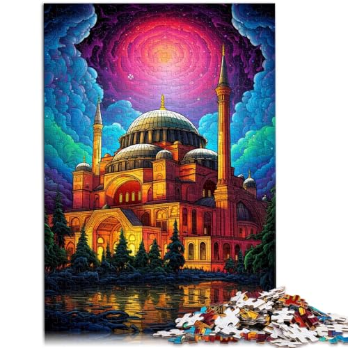14,96 Zoll x 20,47 Zoll Puzzle 1000 Teile für Erwachsene TCAC Brkiye Hagia Sophia Denkspiel mit passendem Poster und Quizblatt von SYUNFEI