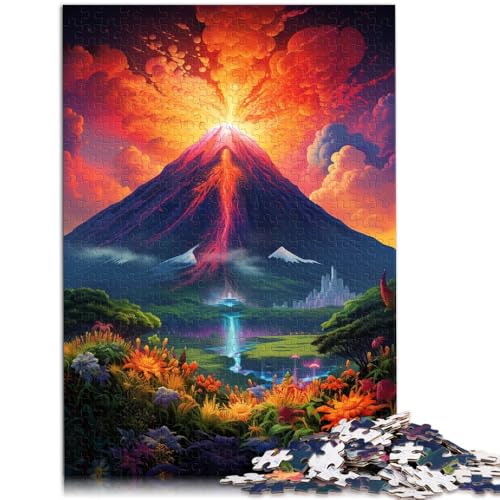 1000-teiliges Puzzle für Erwachsene, der Vulkan ist ausgebrochen, Puzzle, Lernspiele, Lernspiel für Geburtstag, Weihnachten,38x52cm, für 14-Jährige von SYUNFEI
