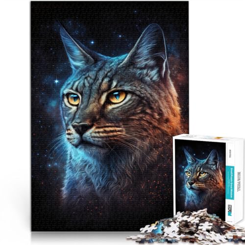 2000-teiliges Puzzle für Erwachsene, Luchs-Tier-Galaxie-Spiel, Spielzeug, Lernspiel für Geburtstag, Weihnachten, 27,56 x 39,37 Zoll 2000-teiliges Puzzle für Erwachsene, Luchs-Tier-Galaxie-Spiel, Spielzeug, Lernspiel für Geburtstag, Weihnachten, 27,56 x 39,37 Zoll von SYUNFEI
