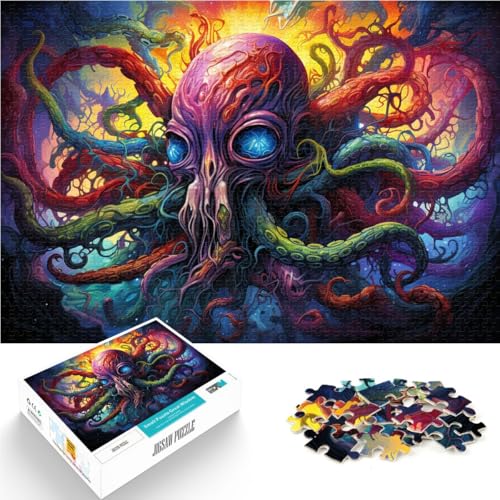 1000-teiliges Puzzle für Erwachsene, buntes Oktopus-Monster, Familienunterhaltungsspielzeug, tolle Geschenke für Weihnachten, 19,7 x 29,5 Zoll 1000-teiliges Puzzle für Erwachsene, buntes Oktopus-Monster, Familienunterhaltungsspielzeug, tolle Geschenke für Weihnachten, 19,7 x 29,5 Zoll von SYUNFEI