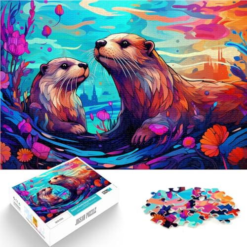 Puzzle für Erwachsene, 1000 Teile, Bunter Otter, Lernspielzeug, Künstlersammlung, Bildende Kunst, 26x38cm, für Teenager ab 14 Jahren Puzzle für Erwachsene, 1000 Teile, Bunter Otter, Lernspielzeug, Künstlersammlung, Bildende Kunst, 26x38cm, für Teenager ab 14 Jahren von SYUNFEI