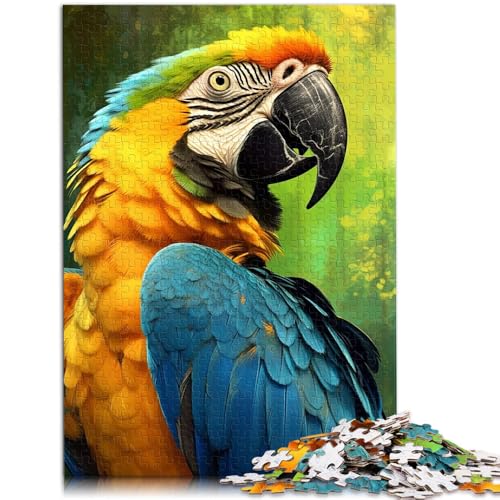 Puzzle für Erwachsene, 2000 Teile, bunter Papagei, Stressabbau, geeignet als Schreibtischdekoration, 27,56 x 39,37 Zoll, geeignet für Jugendliche ab 14 Jahren von SYUNFEI