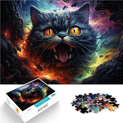 Puzzle für Planet Cat, 1000 Teile, 50 x 75 cm, Holzbrettpuzzle für Erwachsene und Kinder ab 14 Jahren, Puzzlespielzeug, Denkspiel Puzzle für Planet Cat, 1000 Teile, 50 x 75 cm, Holzbrettpuzzle für Erwachsene und Kinder ab 14 Jahren, Puzzlespielzeug, Denkspiel von SYUNFEI