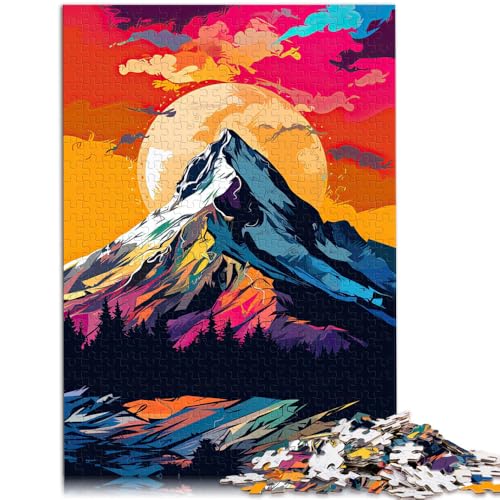 1000-teiliges Puzzle für Erwachsene, Bunte Pop-Art-Berge, Lernspielzeug, 38x52cm, für Teenager ab 14 Jahren von SYUNFEI