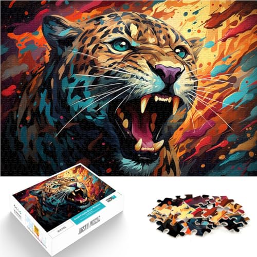 Puzzle für Teenager, Fantasie-Kunst-Leopard, lustige Puzzles für Erwachsene, 1000 Teile, 14,96 x 20,47 Zoll, Papppuzzles geeignet für Erwachsene, tolles Geschenk für Erwachsene Puzzle für Teenager, Fantasie-Kunst-Leopard, lustige Puzzles für Erwachsene, 1000 Teile, 14,96 x 20,47 Zoll, Papppuzzles geeignet für Erwachsene, tolles Geschenk für Erwachsene von SYUNFEI
