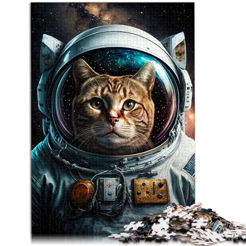 Puzzle für Erwachsene, 2000 Teile, Katzen-Astronaut, Weltraum, Spielzeug, Lernspiele, Stressabbau, tolle Geschenke und Spielzeuge, 27,56 x 39,37 Zoll, für 14-Jährige von SYUNFEI