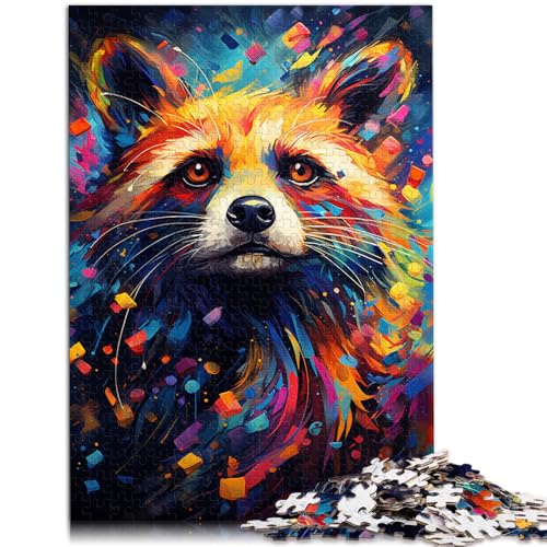 Puzzle 1000 Teile für Erwachsene, Waschbär, Lernpuzzle, Familienspiel, Geschenk zum Geburtstag,50x75cm, für Teenager ab 14 Jahren von SYUNFEI
