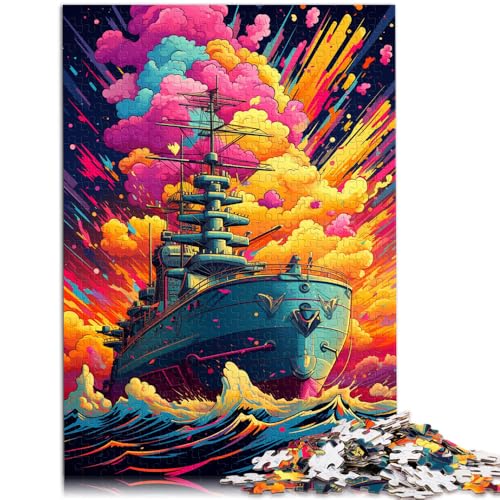 Puzzle für Erwachsene, 2000 Teile, Retro-Schlachtschiff-Quizspiel, Herausforderung der Gehirnintelligenz, süchtig machendes Spielzeug, 27,56 x 39,37 Zoll, für 14-Jährige von SYUNFEI