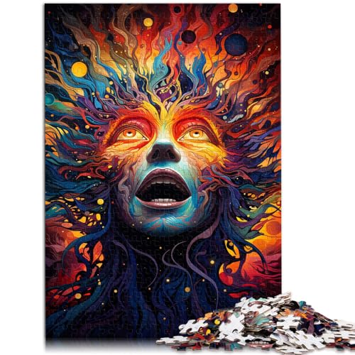 1000-teiliges Puzzle für Erwachsene, farbenfrohes Fantasy-Sonnengott-Denkspiel, Weihnachtswunschliste mit Weihnachtsmann,38x52cm, für Teenager ab 14 Jahren von SYUNFEI