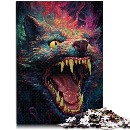 Puzzle für Erwachsene mit 1000 Teilen, Tier-Wolf, Denkspiel, Herausforderung für die Gehirnintelligenz, süchtig machendes Spielzeug, 26x38cm, für Teenager ab 14 Jahren Puzzle für Erwachsene mit 1000 Teilen, Tier-Wolf, Denkspiel, Herausforderung für die Gehirnintelligenz, süchtig machendes Spielzeug, 26x38cm, für Teenager ab 14 Jahren von SYUNFEI