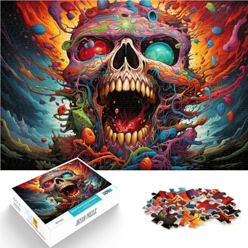 Puzzle für Erwachsene mit 1000 Teilen, Totenkopf, Denkspiel, Familienspiel, Stressabbau, schwieriges Herausforderungspuzzle, 26x38cm Puzzle für Erwachsene mit 1000 Teilen, Totenkopf, Denkspiel, Familienspiel, Stressabbau, schwieriges Herausforderungspuzzle, 26x38cm von SYUNFEI