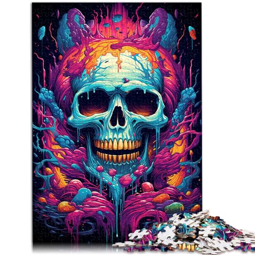 Puzzle mit 1000 Teilen für Erwachsene, Totenkopf-Spiel zum Ausmalen, Spielzeug, 38x52 cm, mit vollständig ineinander greifenden, zufällig geformten Teilen von SYUNFEI